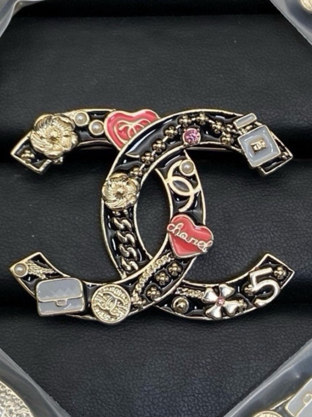(COMING SOON) Classic Chanel Brooch with Interlocking CC Logo